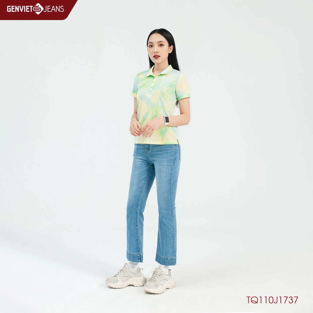 Quần dài jeans nữ ống vảy TQ110J1737 GENIET