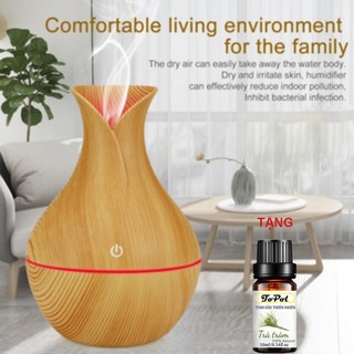 Máy khuyếch tán tinh dầu hoa Tuylip + Tặng 1 chai tinh dầu TRÀM 10ml