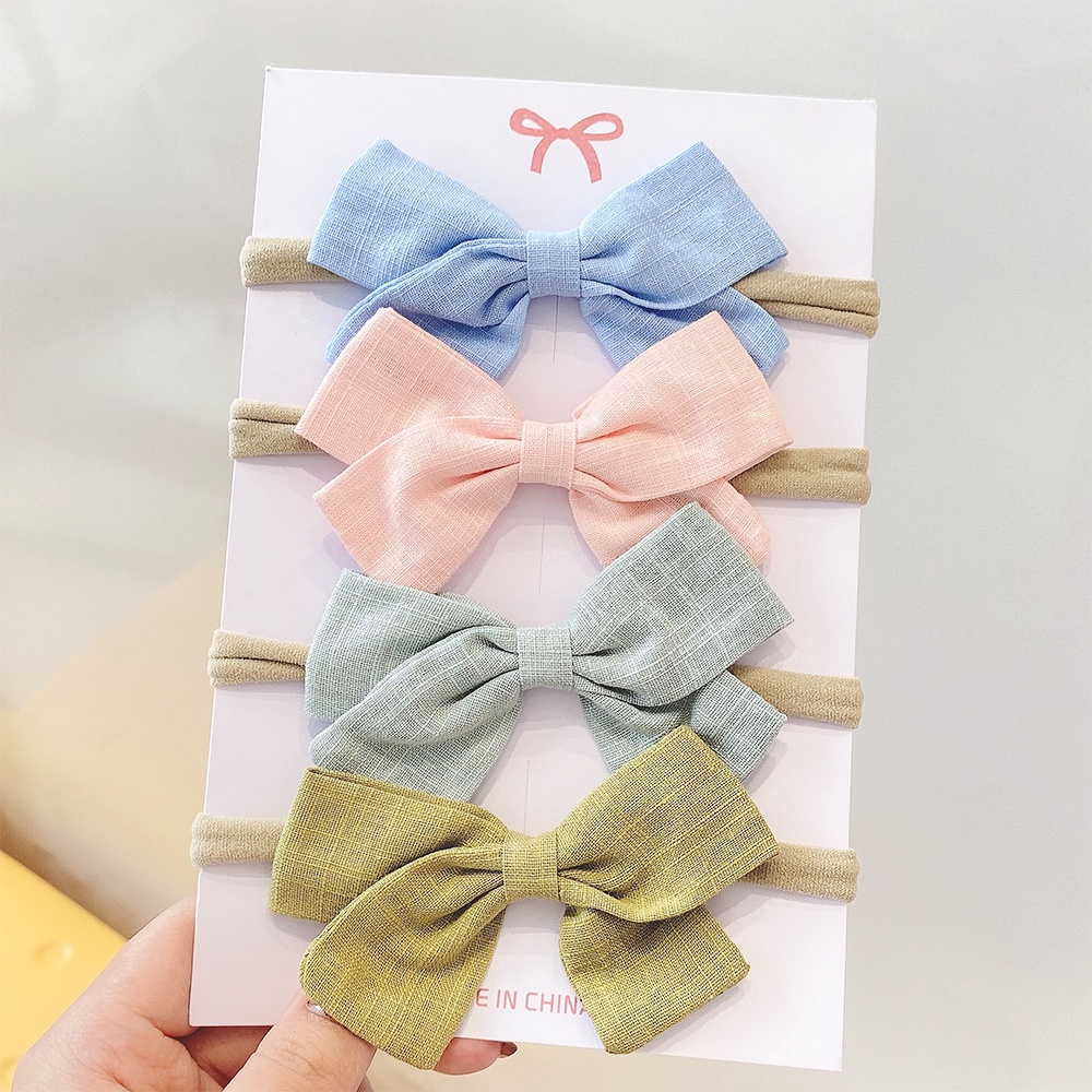 Set 4 dây buộc tóc KIDSBOWS hình nơ cho bé gái