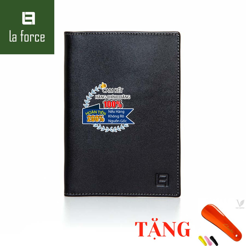 Ví Da Nam LAFORCE Đựng Hộ Chiếu Da Trơn Siêu Mềm VLADB-28D Tặng Đón Gót Tiện Lợi