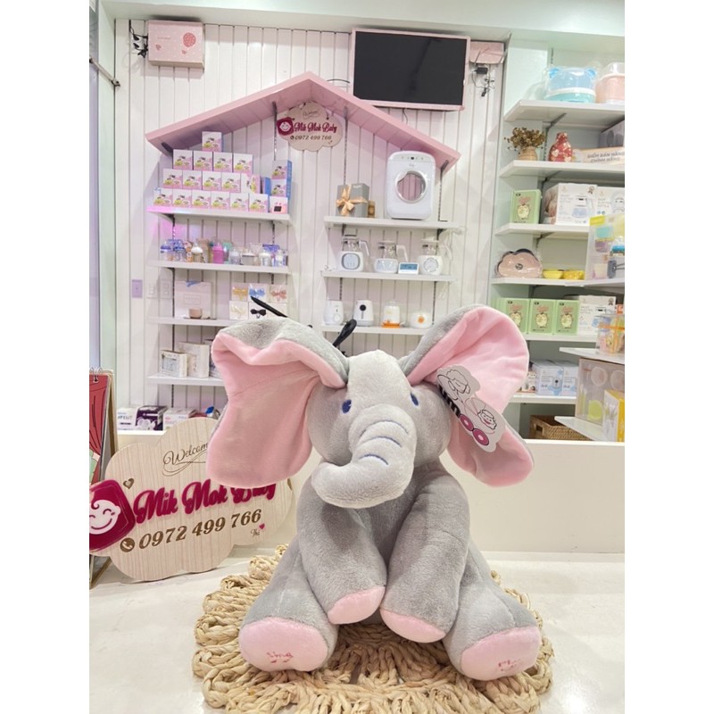 Đồ chơi phát nhạc cho bé, voi ú òa phát nhạc chính hãng Umoo