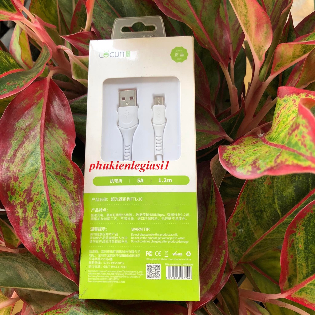 Cáp sạc FTL10 dẫn dòng 5A