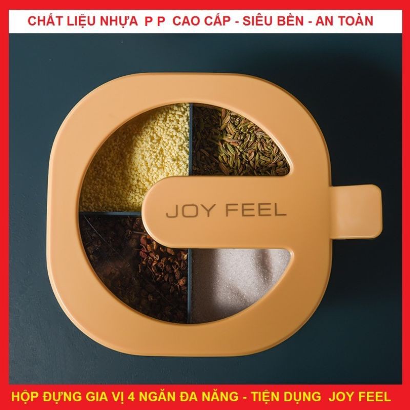 HỘP ĐỰNG GIA VỊ 4 NGĂN JOY FELL ĐA NĂNG TIỆN DỤNG