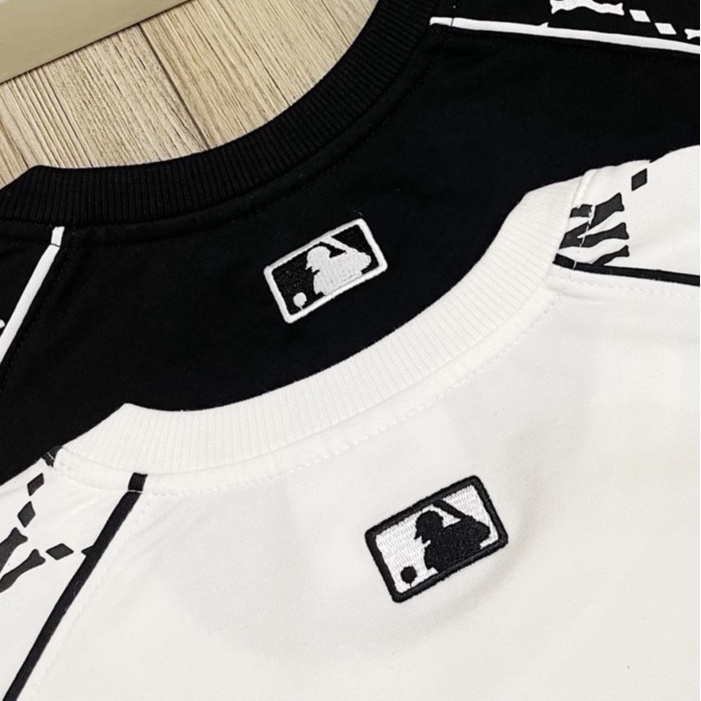 Áo Sweater nam nữ M.L.B, Áo nỉ xuất dư NY Monogram SW04 - Pom Store