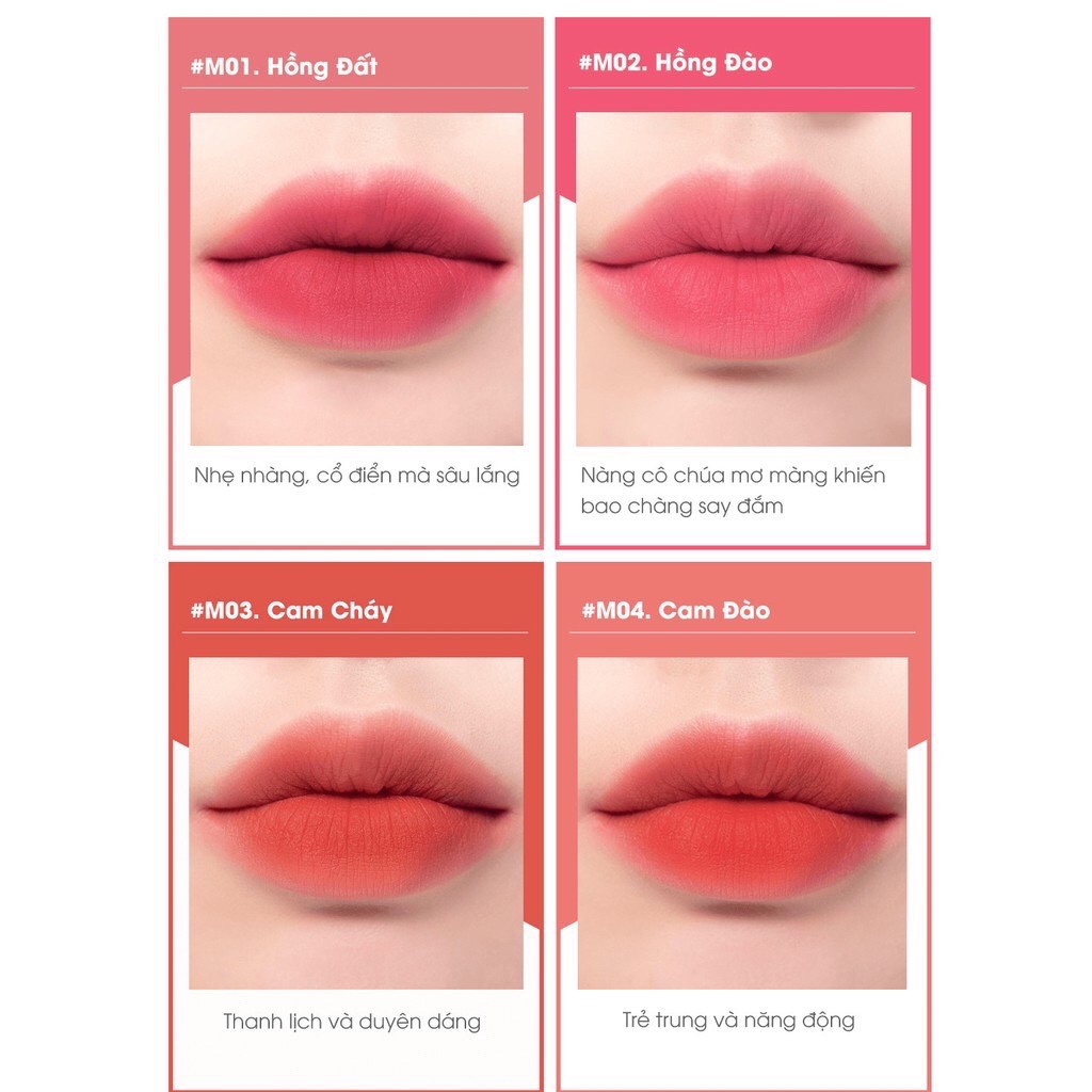 Son Lì Coringco Bonny Lipstick Matte Chính Hãng