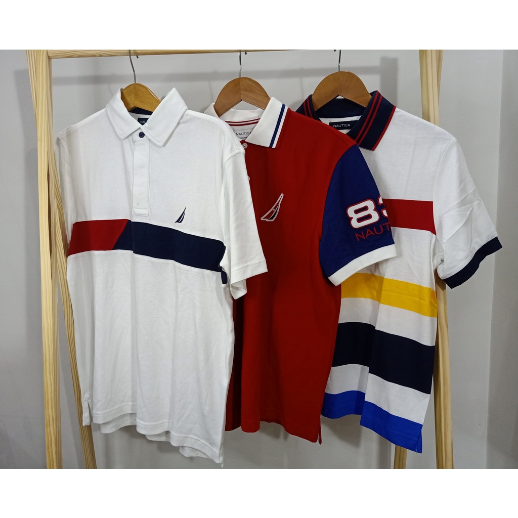 Áo thun polo nam hiệu Nautica, áo polo vải thun cotton mịn, vải cá sấu - Mã 014 Size S