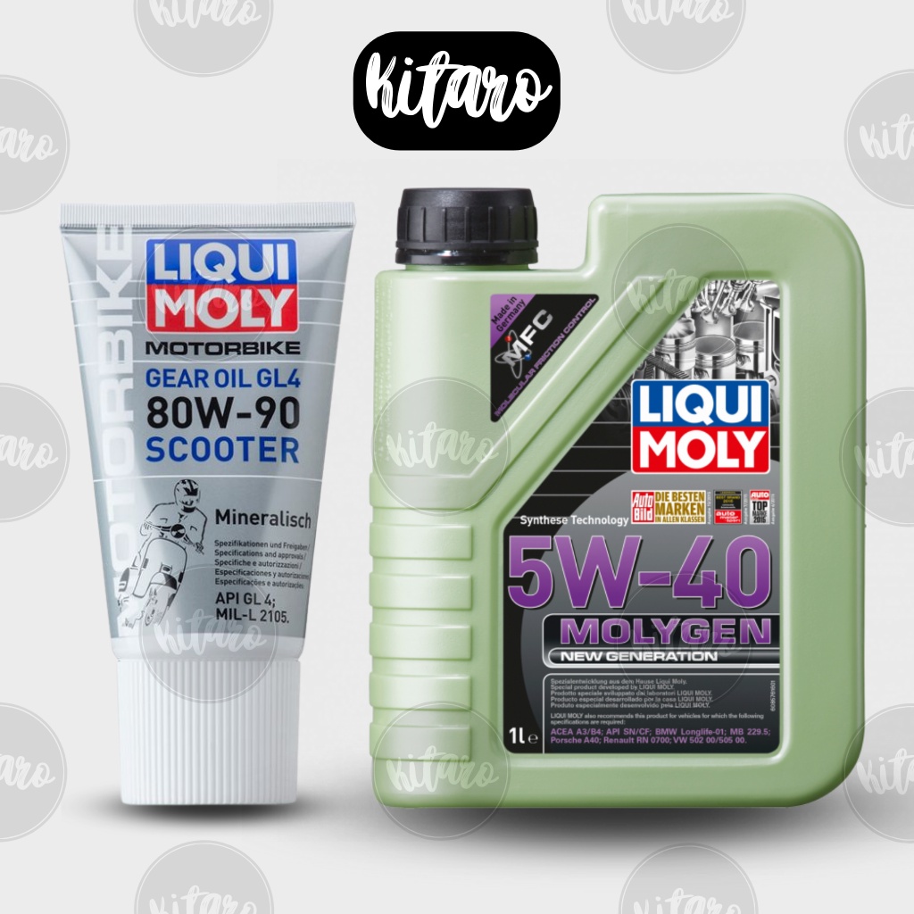 Nhớt xe tay ga  Liqui moly 5w40 1L + nhớt hộp số liqui moly