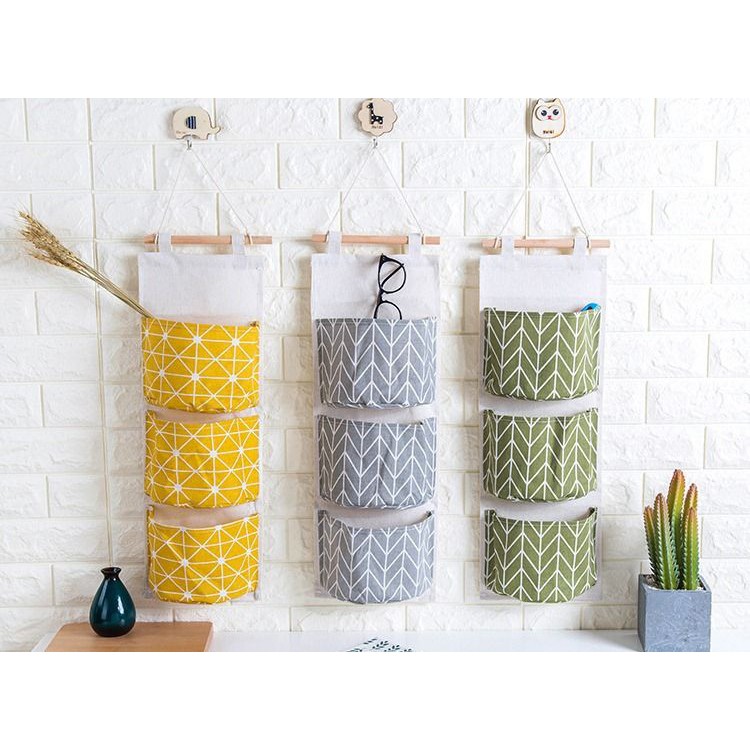 Túi Vải Treo Tường Đựng Đồ Tiện Dụng,Trang Trí Dọn Dẹp Nhà Cửa Gọn Gàng Gia Dụng Tiện ích