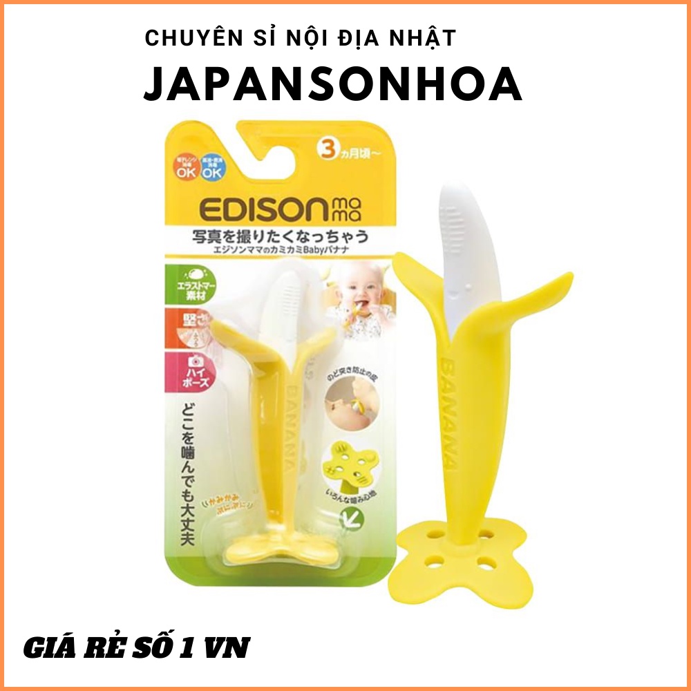 Gặm nướu hình chuối EDISONCHÍNH HÃNG mama cho bé từ 3 tháng tuổi
