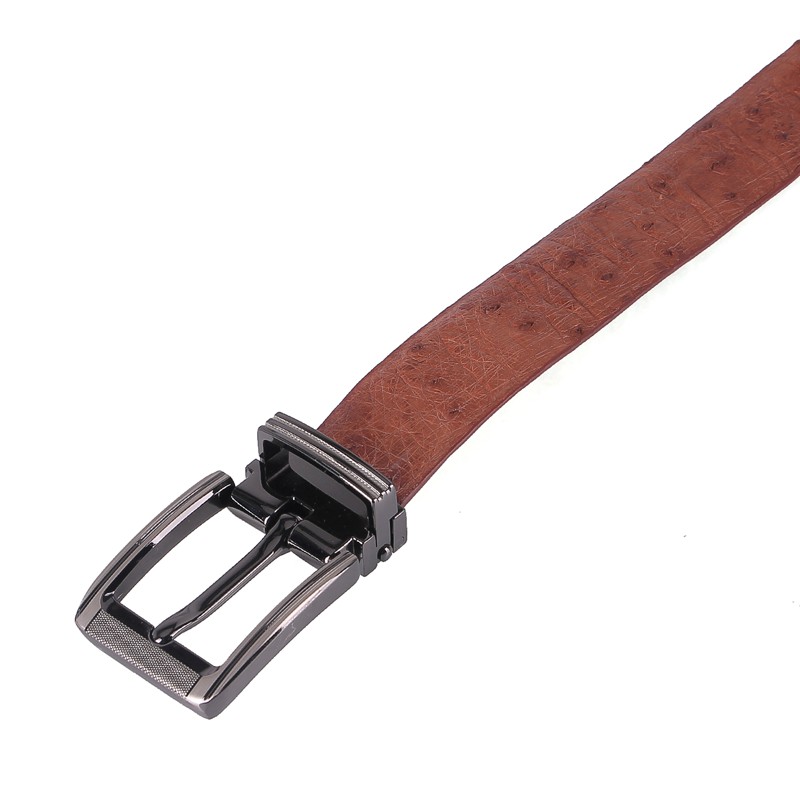 Dây thắt lưng nữ Huy Hoàng da đà điểu da hột màu đen, nâu đất, vàng bò, nâu đỏ HP5421-22-23-24