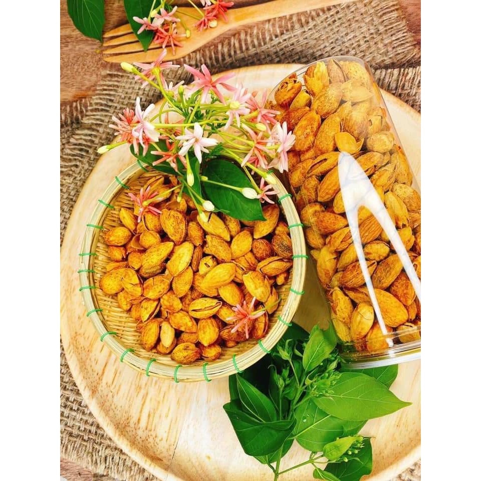 [sale shok]Hạnh nhân rang bơ, hạnh nhân vỏ mỏng,hop pet 450gr