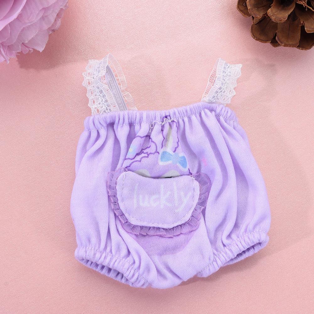 LUOL Bộ Quần Yếm Phối Ren Xinh Xắn Dành Cho Búp Bê