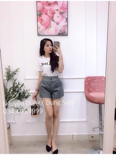 Quần sóc dạ cạp chun