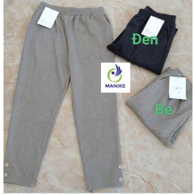 Quần baggy dạ chéo 2 khuy chân siêu cá tính_kèm ảnh thật