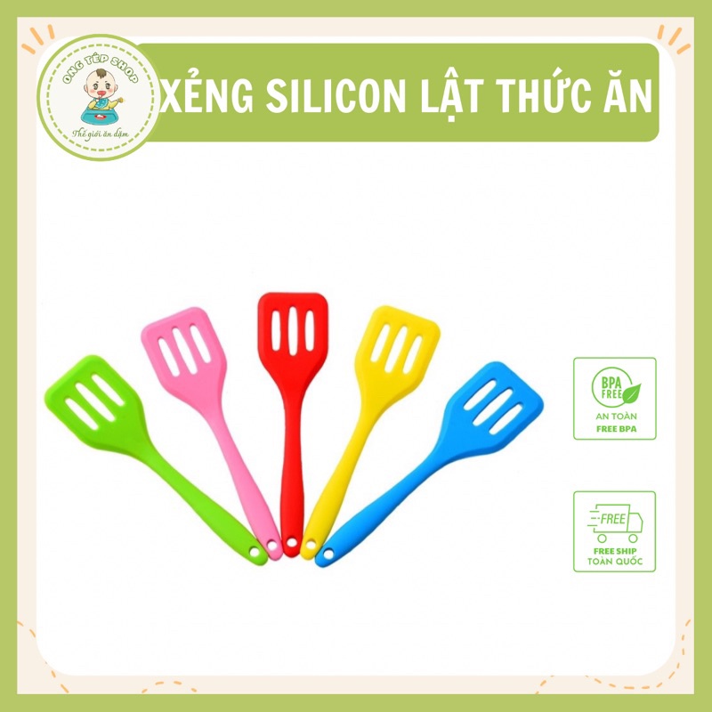 Xẻng lật thức ăn bằng silicon chịu nhiệt lõi thép