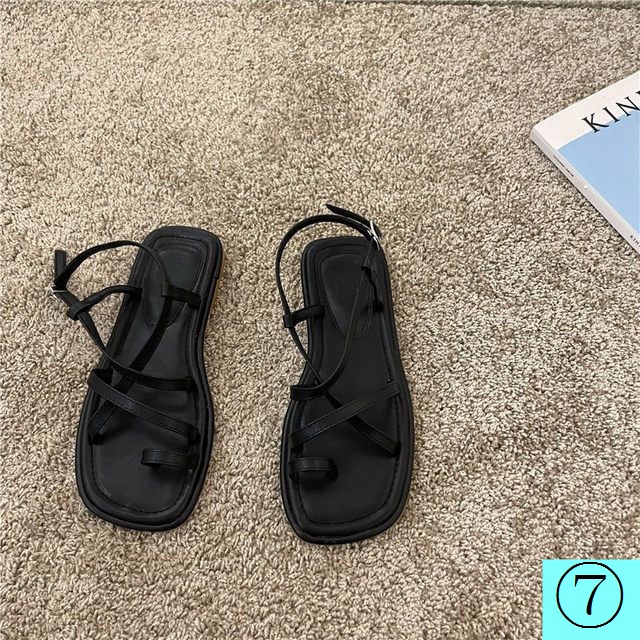 Sandal Roman Mùa Hè 2022 Đế Phẳng Thắt Dây Phong Cách Mới Dễ Phối Đồ Cho Nữ