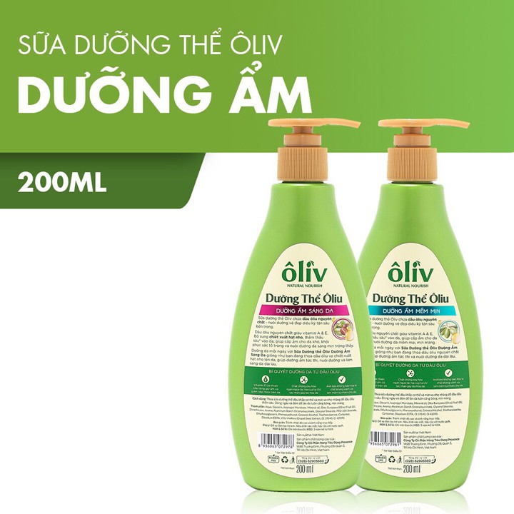 Sữa Dưỡng Thể Ôliv Dưỡng Ẩm Hương Oliu 200ml | BigBuy360 - bigbuy360.vn