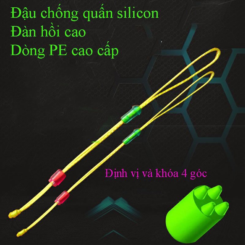 Dây PE nối đầu cần câu đài , dây dù PE săn hàng chống nổ trục cao cấp , gia cố cực kỳ chắc chắn ( đồ câu coye )