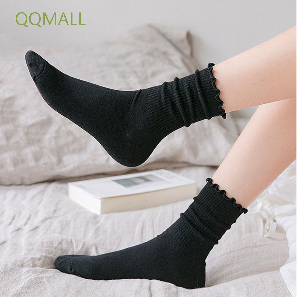 Vớ Cổ Cao Màu Trơn Thoáng Khí Thời Trang Dành Cho Nữ