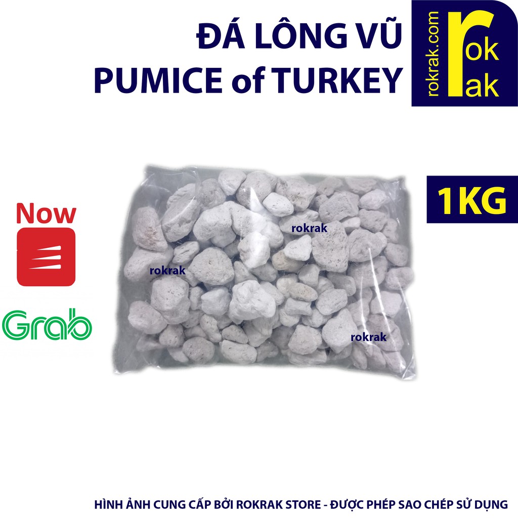 Nham Thạch Trắng Pumice Turkey 1KG hoặc 2Lit size 2-4cm | Đá lông vũ thổ Lọc hồ cá