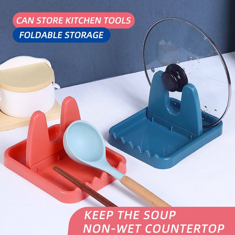 Giá Đỡ Nắp Nồi Cách Nhiệt Đa Năng Có Thể Gấp Gọn