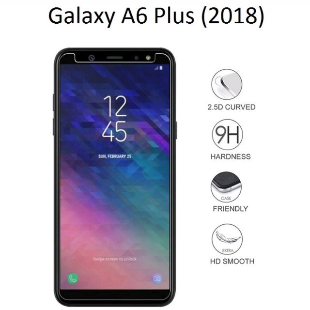 Bộ 3 dán kính 9h cho Samsung A6 Plus 2018