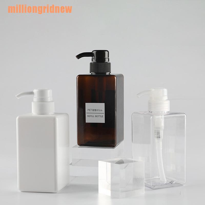 Chai Nhựa Rỗng Trong Suốt Đựng Dầu Gội Sữa Tắm Tiện Dụng