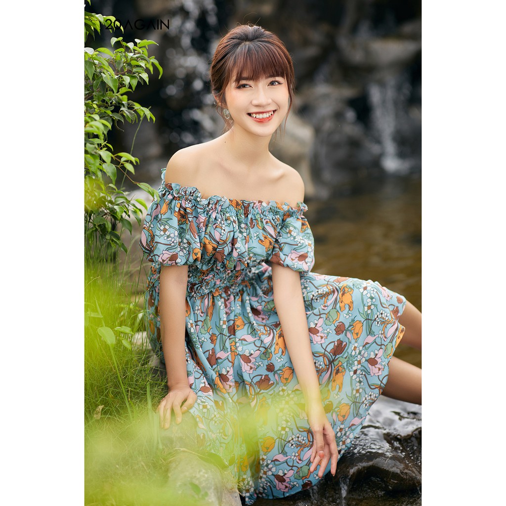 Đầm xòe chun eo 20AGAIN DEA1577 | BigBuy360 - bigbuy360.vn