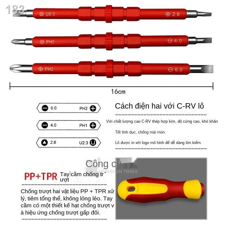 【HOT】Tuốc nơ vít đa năng cách điện 5 trong 1 có bút với bộ dụng cụ từ tính