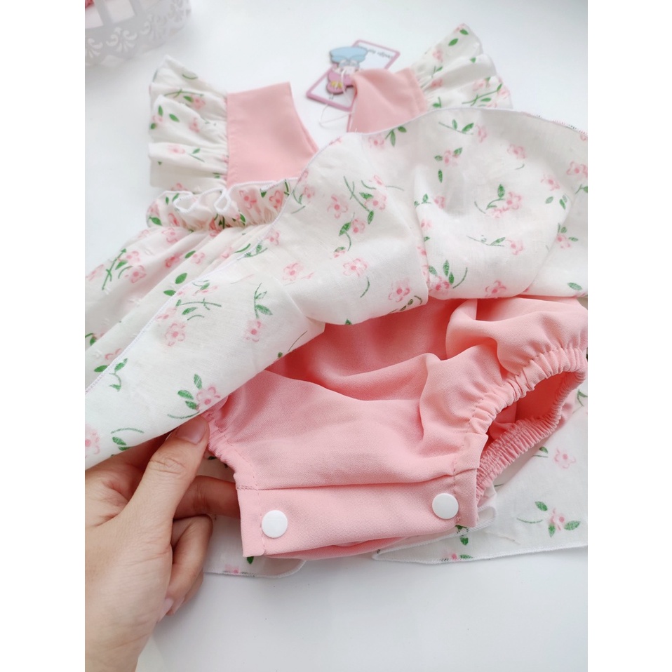 Body cho bé gái thiết kế [𝐅𝐑𝐄𝐄𝐒𝐇𝐈𝐏 + TURBAN] Su Shop body váy quả đỏ mới