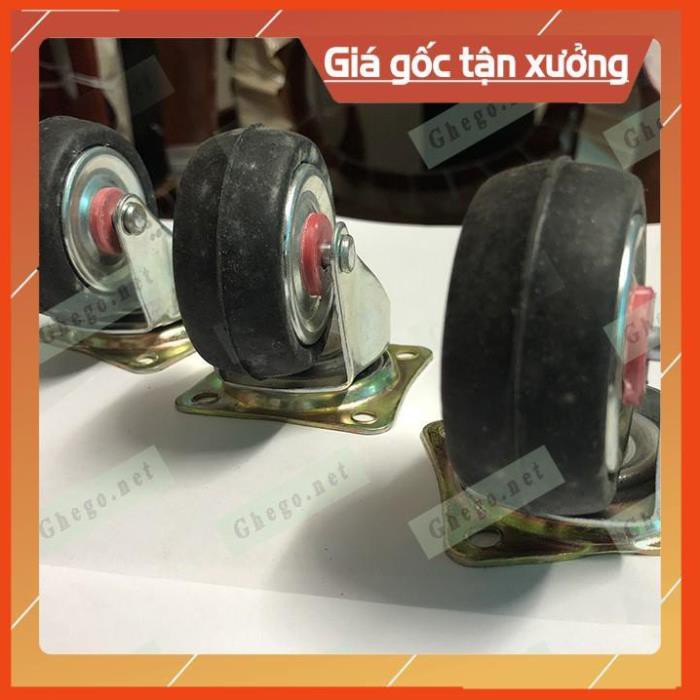 [Khuyến Mãi Sốc] Bánh xe cao xu quay đen FREESHIP  Bánh xe chịu lực giá rẻ