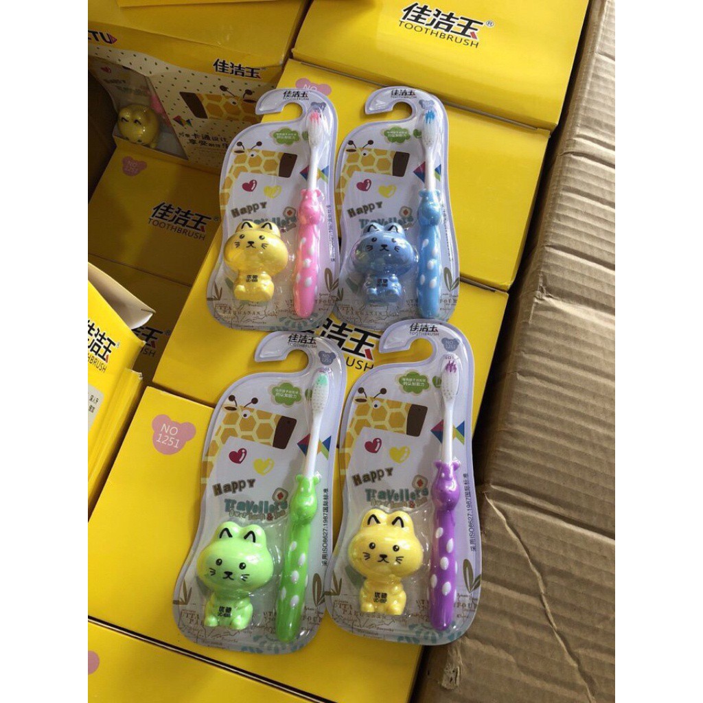 BÀN CHẢI ĐÁNH RĂNG CHO BÉ YÊU TẶNG KÈM THÚ CẦM TAY