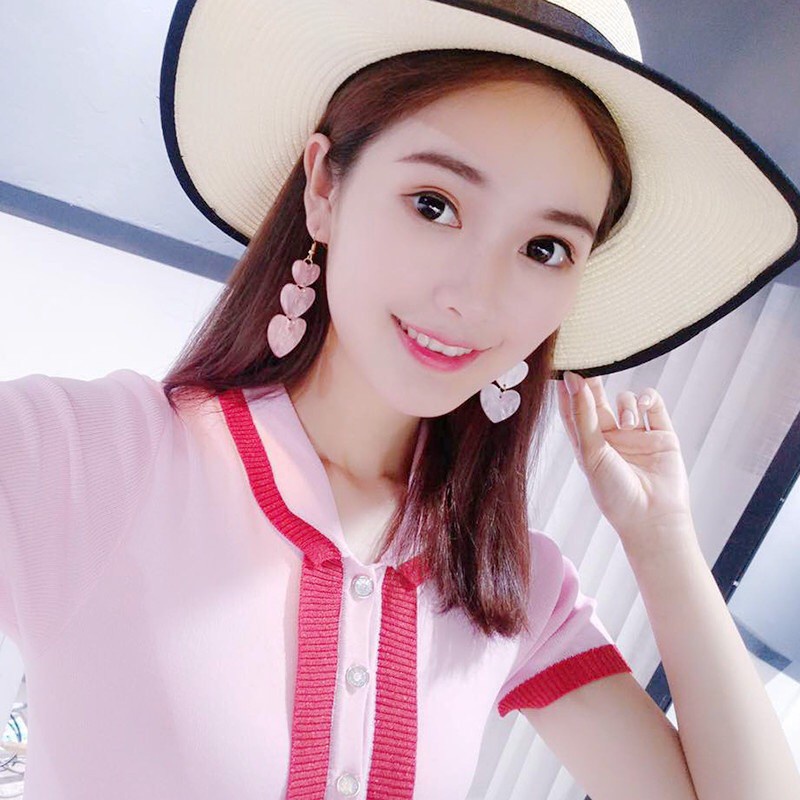 Bông tai trái tim khuyên tai thời trang nữ xinh xắn - Mã HT002