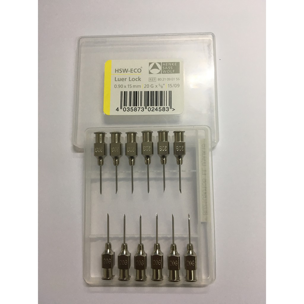 Vỉ 12 kim tiêm thú y - kim tiêm trâu bò, lợn, gà, vịt - hàng Hsw Eco Đức