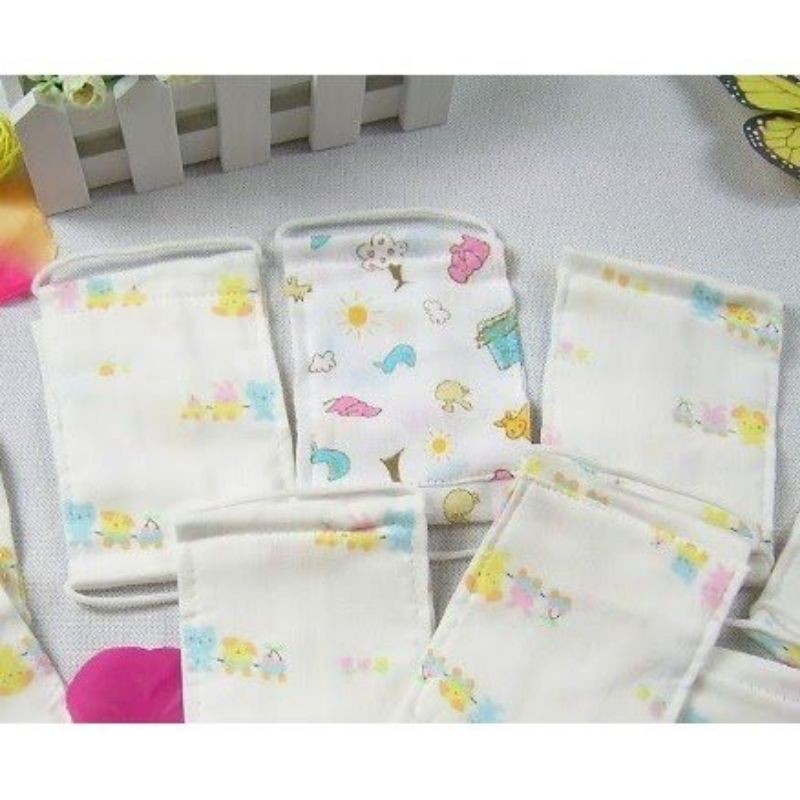 Khẩu trang vải xô cho bé từ sơ sinh đến 1 tuổi