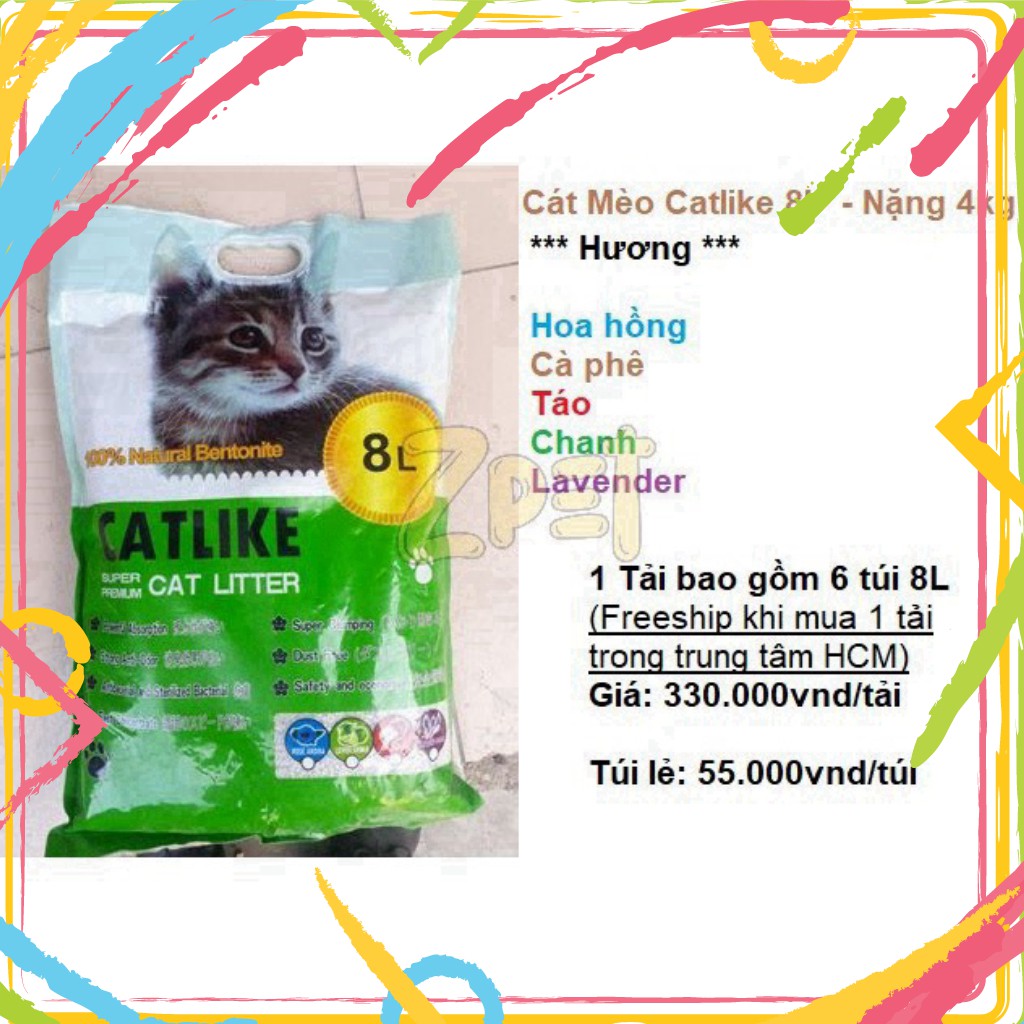 EW27 DXV (Bỏ sỉ) Cát mèo Catlike - Vón cục + khử mùi lý tưởng (4kg - 8 lít) 12
