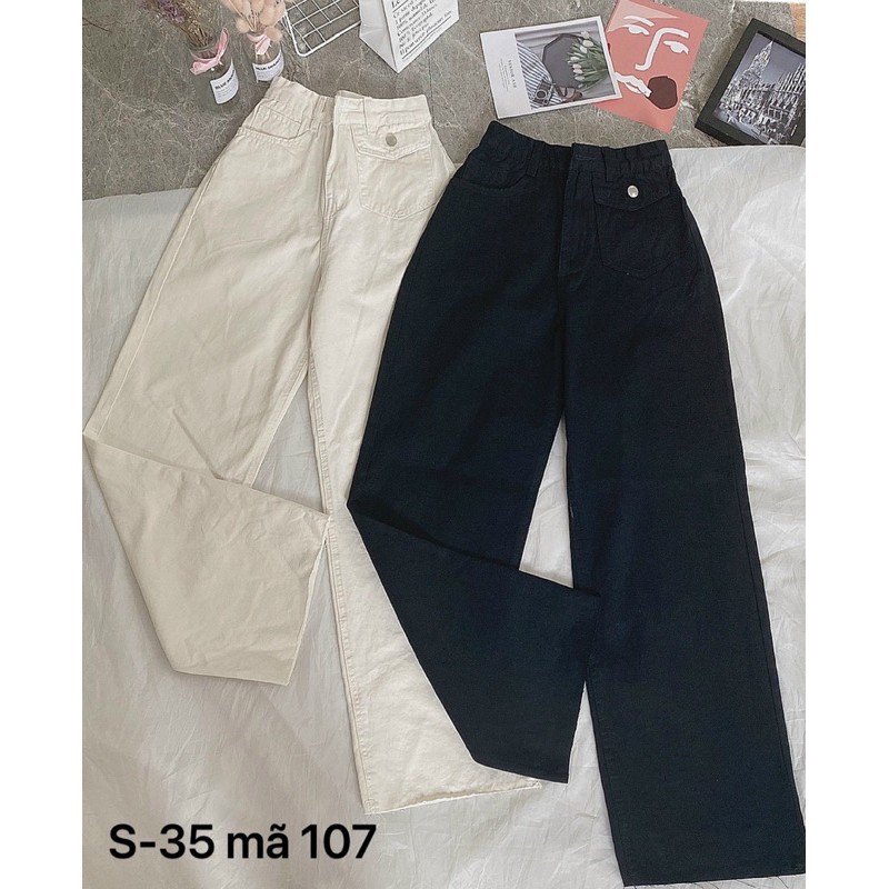 Quần baggy kaki nữ suông rộng kiểu túi nấp hàng vnxk size từ 40kg đến 80kg Ms107 thơi trang bigsize 2KJean