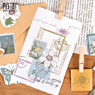 Hộp 46 miếng sticker mẫu con bướm retro