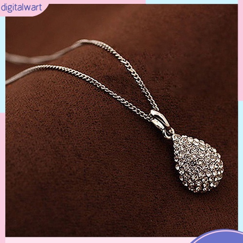 Dây chuyền dài đính đá hình giọt nước thiết kế thời trang