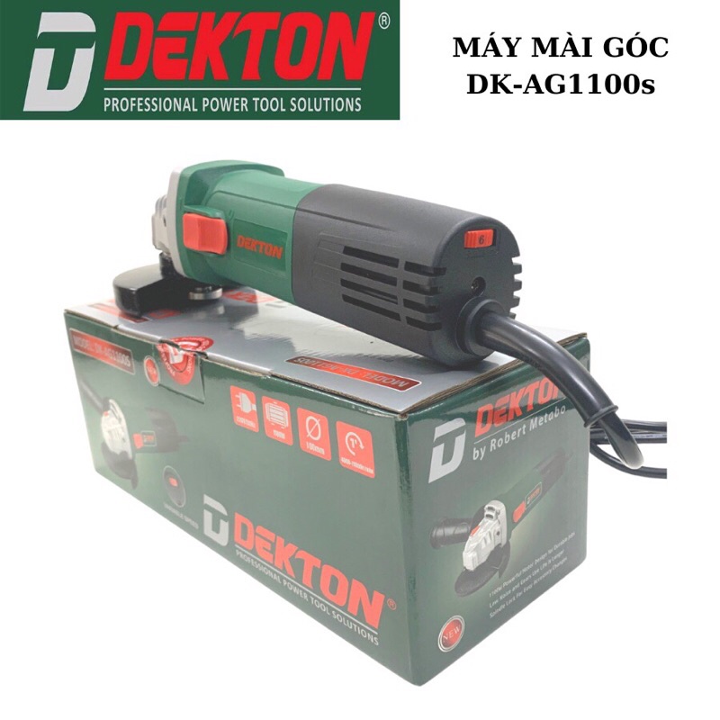 MÁY MÀI CẮT 100MM DEKTON DK-AG1100 CÓ CHỈNH TỐC ĐỘ SIÊU MẠNH CHÍNH HÃNG 1100W THẾ HỆ MỚI 2022 NEW 100%