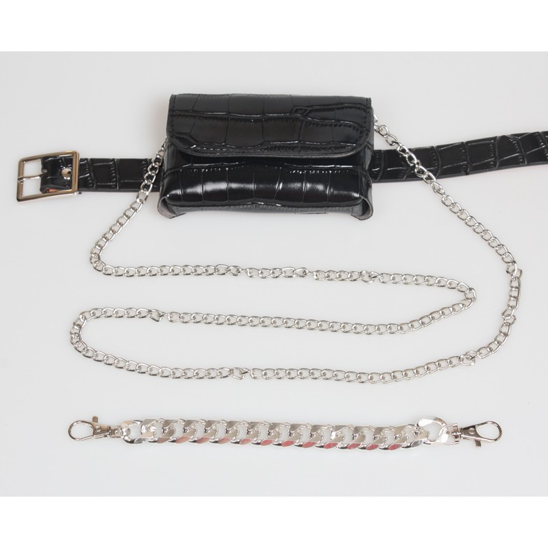 Small Waist Belt Bag Fashion Chain Mini  Crossbody Pack