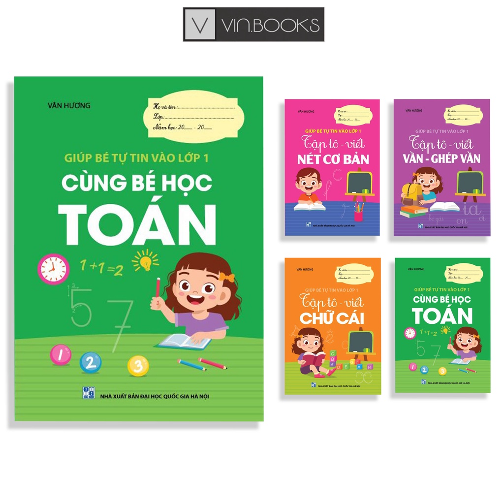 Sách - Combo 4 Quyển - Giúp Bé Tự Tin Vào Lớp 1