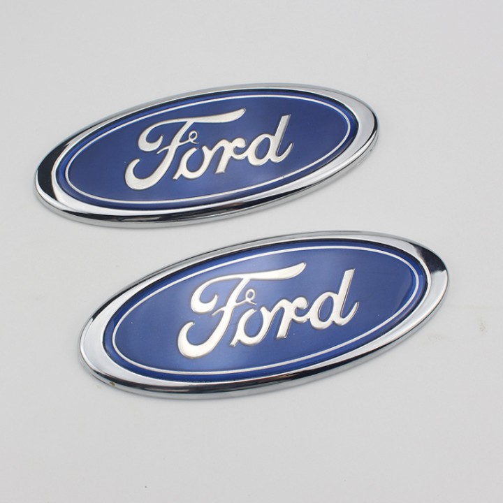 Logo biểu tượng gắn sau xe ô tô Ford - Kích thước 15*6cm - Mã KLJ15