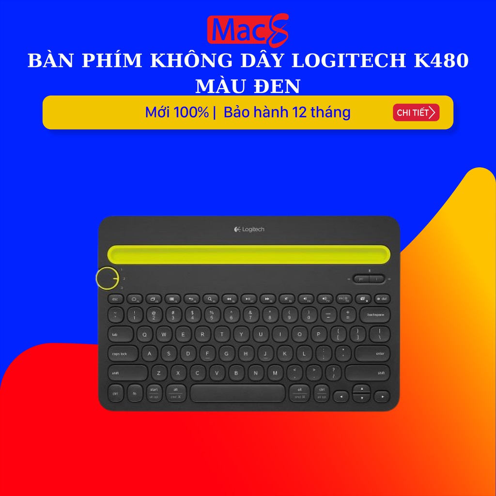 [Mã SKAMSALE03 giảm 10% đơn 200k] Bàn phím không dây Logitech K480 màu đen