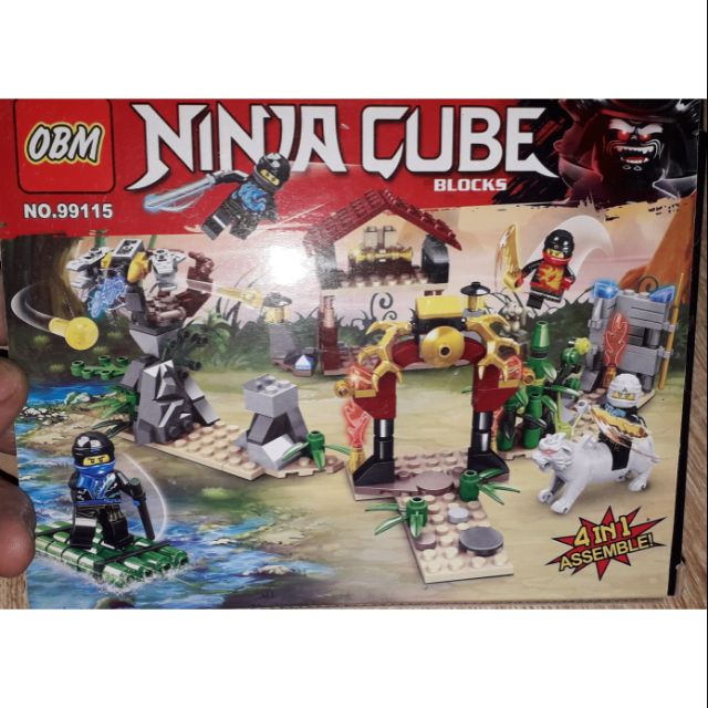 Lắp ráp 1 hộp LegoNinja Cube 99115 có nhiều chi tiết bằng nhựa ABS