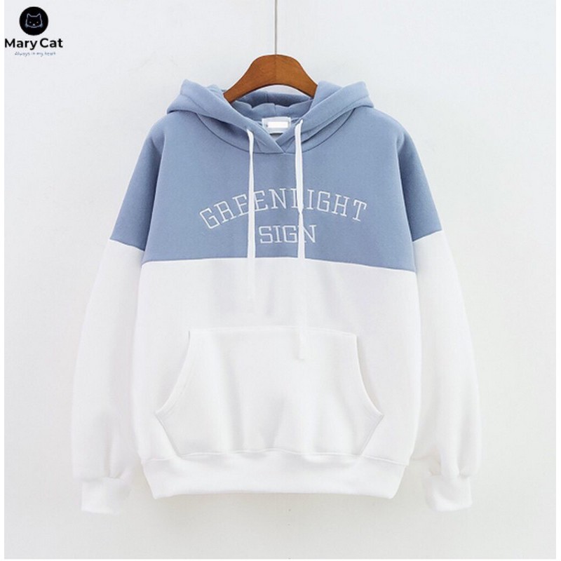 Áo khoác nỉ NỈ hoodie nữ hình thật phối màu đẹp