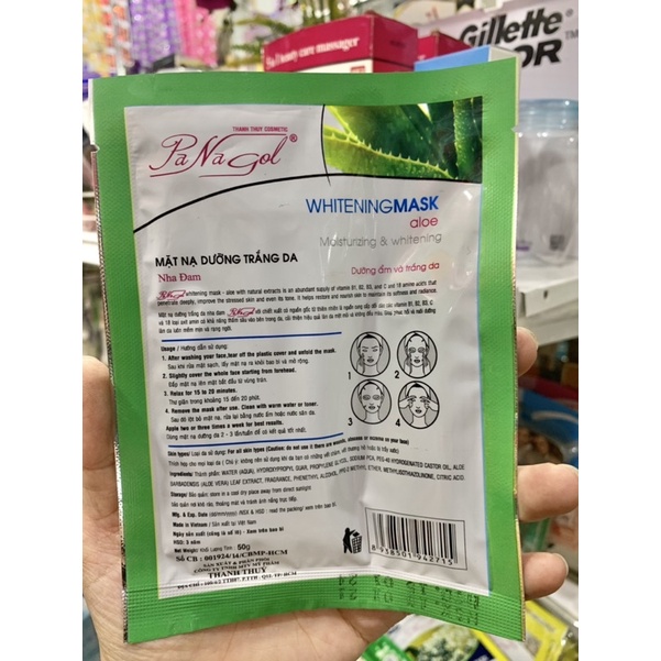 Mặt nạ Panagol nha đam dương trắng da