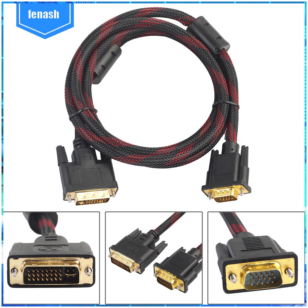 ✪Dây Cáp Kết Nối Video Đầu Đực Sang VGA DVI-I 24+5 Dài 4.6ft