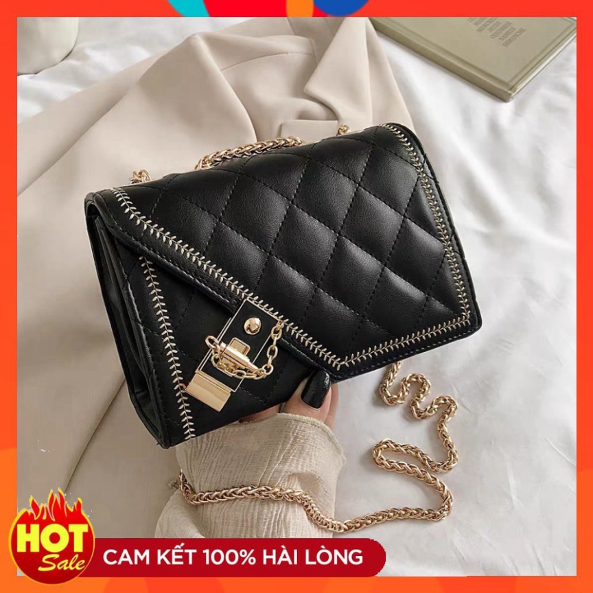 Hàng loại 1 Túi xách nữ  TE17  Túi đeo chéo Hàn Quốc 3 ngăn , Xích Đồng Chống Cướp Trộm