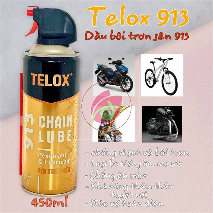 Telox 913 BÔI TRƠN SÊN CHAIN LUBE 1 chai